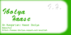ibolya haase business card